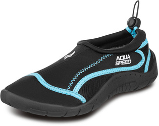 Buty do wody ze ściągaczem Aqua Shoe 28C - czarno-niebieskie