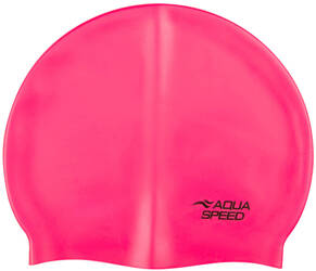 Duży czepek pływacki z silikonu Aqua Speed Mono XL 03 - różowy