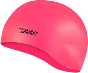 Mocno rozciągliwy czepek pływacki z silikonu Aqua Speed Mono 03 - różowy 01 - niebieski